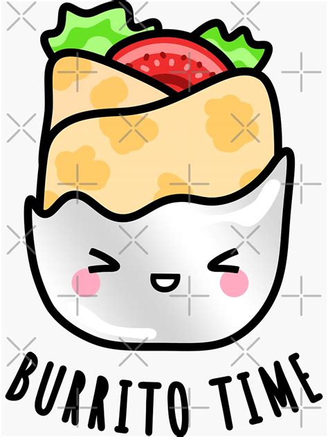 "Cute Burrito Wrap Illustration Kawaii Drawings by BlueberryMoon ...