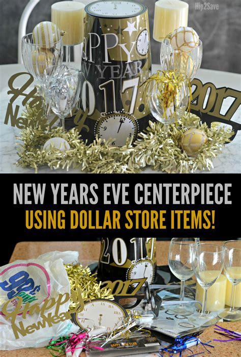 New Year's Eve Centerpiece Idea (Using Dollar Store Items)