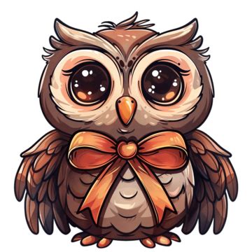 T Shirt Design Of A Cute Owl Wearing A Ribbon Complete With Mockup, Clothes, Apparel, Head PNG ...
