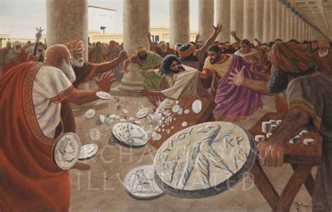 Jesus and the Money Changers - Archaeology Illustrated | Money changers, Jesus cleanses the ...