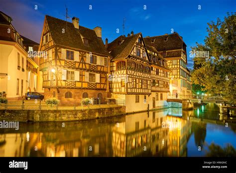 Old town district at evening, Strasbourg, France Stock Photo - Alamy