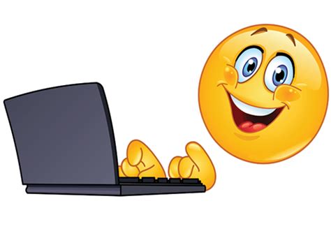 Smiley on a Laptop | Symbols & Emoticons