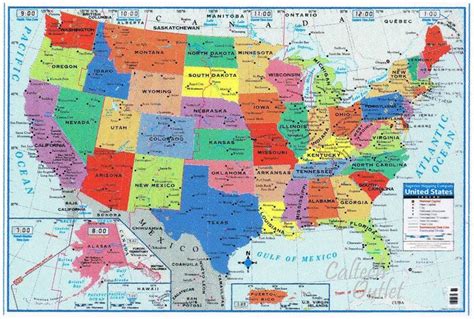 USA United States Map Poster Size Wall Decoration Large Map of The USA ...