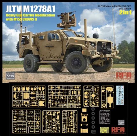 W/Fully Interior [Ryefield Model] RFM RM-5099 1/35 JLTV M1278A1 Heavy Carrier Modification With ...