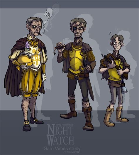 Night Watch: Vimes study | Terry pratchett, Character design references, Nights watch