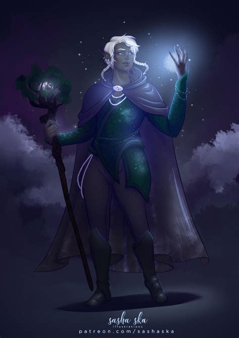 [Art] New Character Art - Circle of the Stars druid : r/DnD