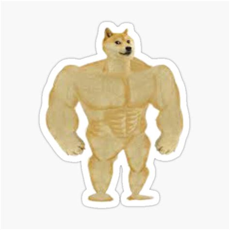 "Buff Doge Meme" Sticker by MagnumLol | Redbubble