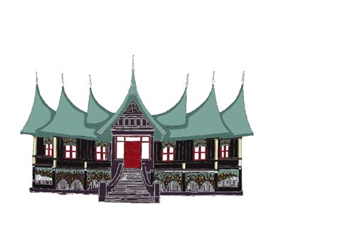 Desain Rumah Adat Minang - Contoh Sur