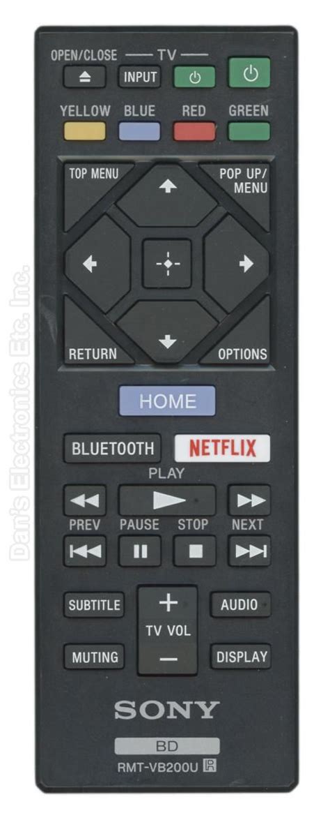 Buy Sony RMTVB200U -149310511 Blu-Ray DVD Player Blu-ray Remote Control