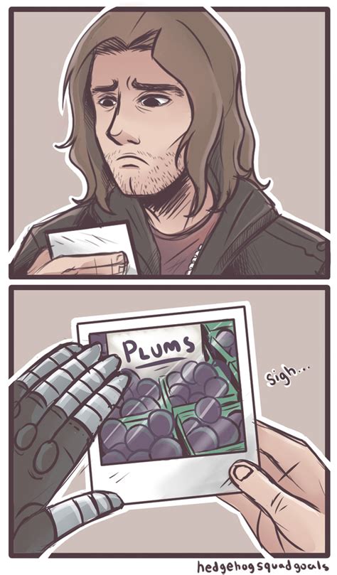 Hedgehog Squad Goals: Pure Fandom — Bucky + plums = OTP