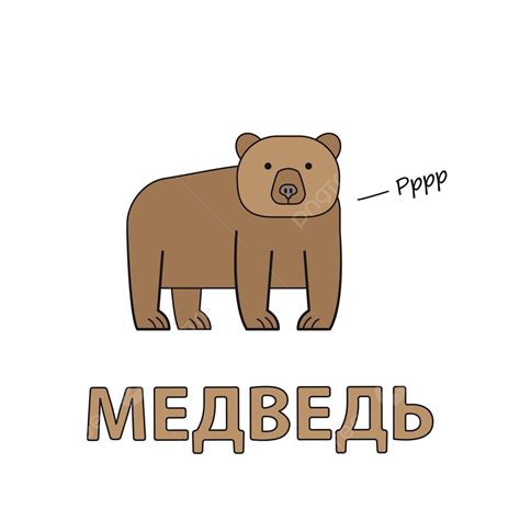 Cartoon Bear Flashcard For Children Speech Foreign Preschool Vector, Speech, Foreign, Preschool ...