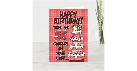 Happy Birthday - 56 Years Old Card | Zazzle.com