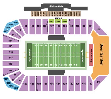 Toyota Stadium Seating Chart And Maps - Frisco