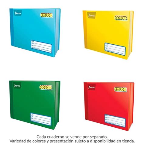 Cuaderno italiano Norma Color cosido cuadro alemán 100 hojas varios colores 1 pza | Walmart