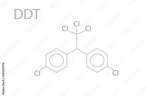 DDT molecular skeletal chemical formula. Stock Vector | Adobe Stock