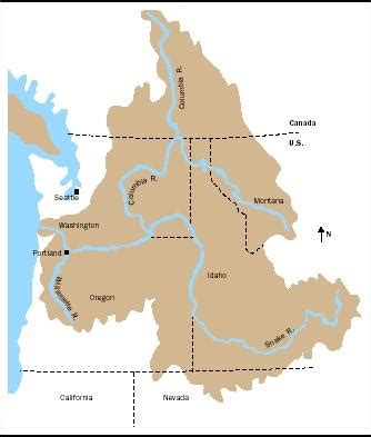 Columbia River Basin - dam, building, temperature, percentage ...