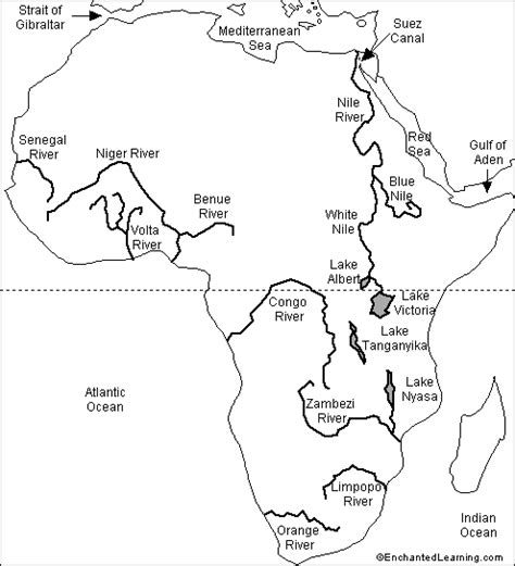 Map Of Africa Waterways - Dorisa Josephina