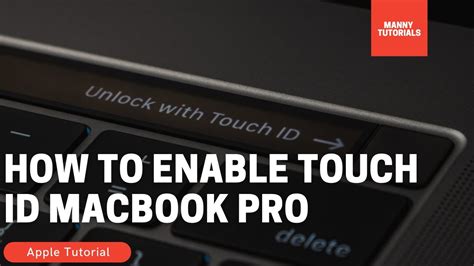 How to enable touch id on Macbook Pro - YouTube