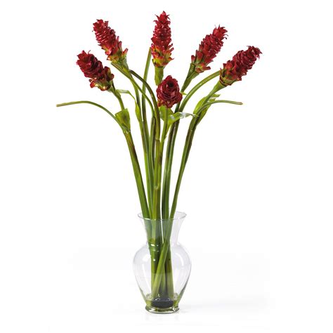 Ginger w/Cylinder Vase Silk Flower Arrangement | Silk arrangements ...