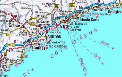 Maps of Antibes, Cap d'Antibes and Juan les Pins