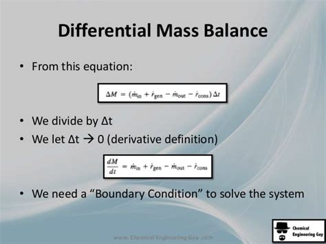 MB4 Mass Balance in Transient State