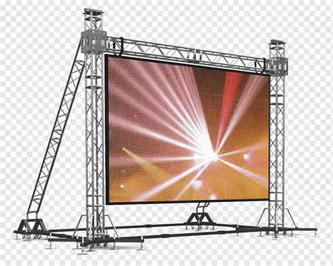 LED display Truss Light-emitting diode Video wall, led screen background, light, structure ...