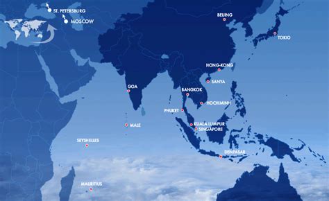 United Airlines Route Map Asia