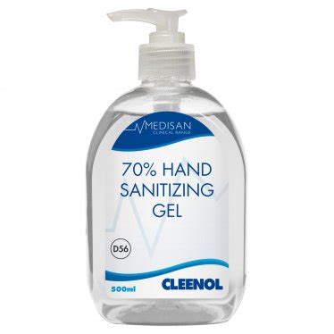 Medisan 70% Hand Sanitizing Gel - 500ml Pump | John Black & Sons