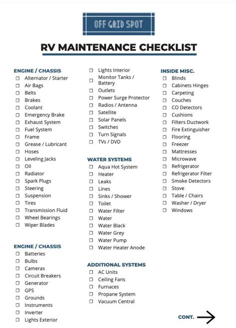 RV Checklists: 9 Most Essential Camping Lists (Download & Print for ...