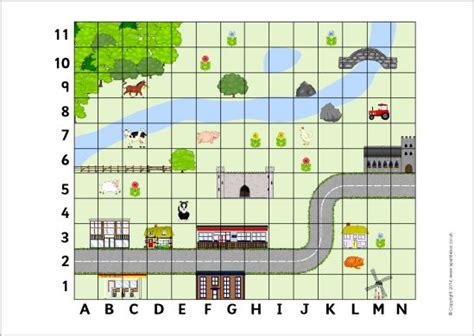 Coordinates map (SB10417) | Coordinates math, Map activities, Map