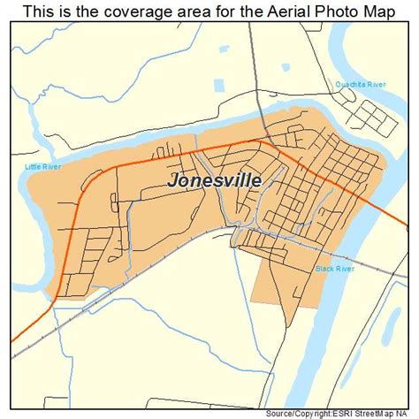 Aerial Photography Map of Jonesville, LA Louisiana