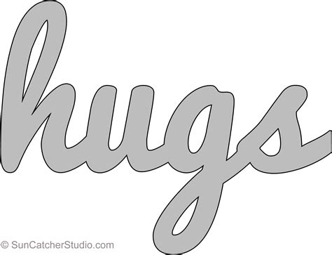 Download 2100 X 1596 Hugs Lower Pattern Template Stencil Printable ...