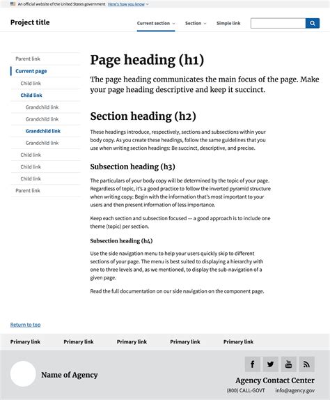 Documentation page | U.S. Web Design System (USWDS)