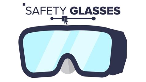 Safety Glasses Vector. Industrial Glasses Icon. Protective Eyewear. Safety Builder Googles ...