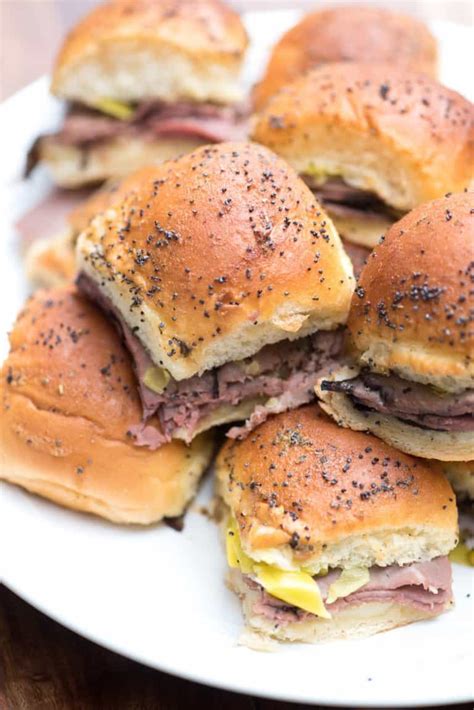 Italian Roast Beef Sliders with Provolone and Pepperoncini