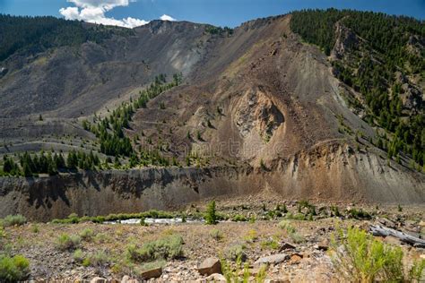 Slide Area View of the Earthquake Lake Area in Montana, from the 1959 Natural Disaster Stock ...