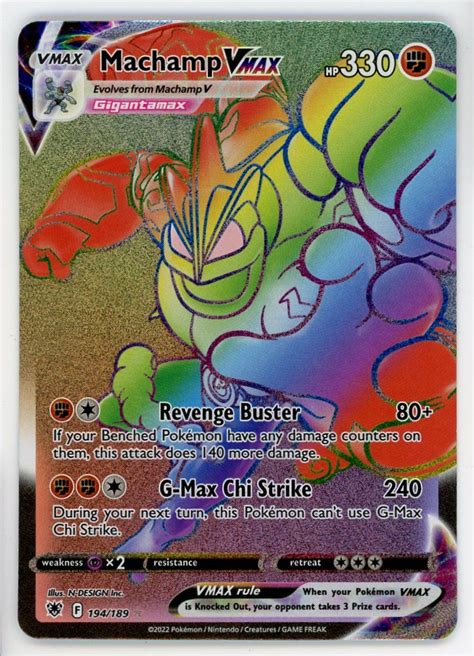 Pokemon Machamp VMAX 194/189 Astral Radiance Rainbow Secret Rare NM | Froggers House of Cards