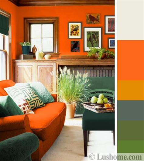 Stylish Orange Color Schemes for Vibrant Fall Decorating | Living room orange, Burnt orange ...