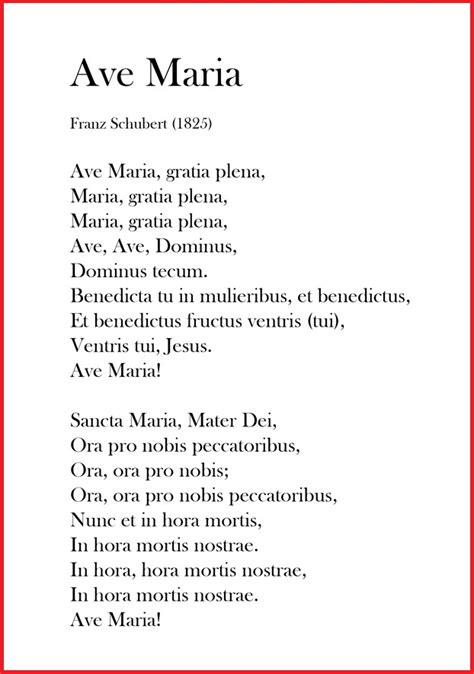 Ave Maria Gounod Lyrics