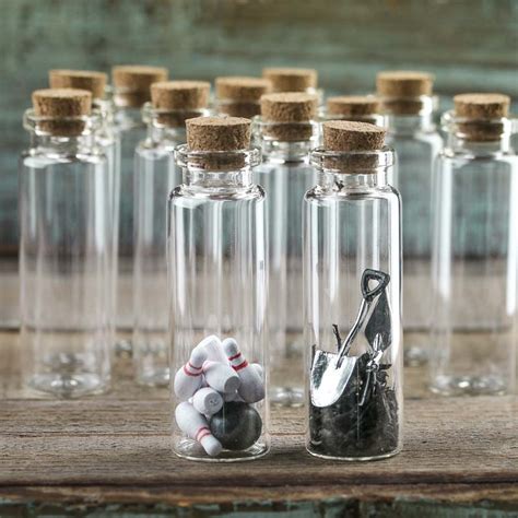 Miniature Corked Glass Bottles - Kitchen and Bath - Home Decor - Factory Direct Craft