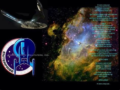 an image of the starship in space with words written below it and above it