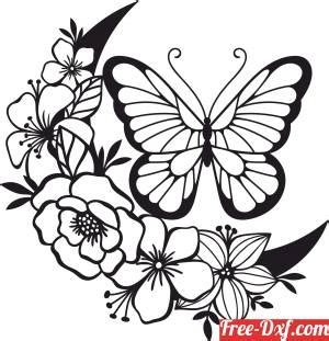 Home Décor Wall Hangings Wall art panel Cdr vector Cricut Butterflies Laser cut files SVG DXF ...