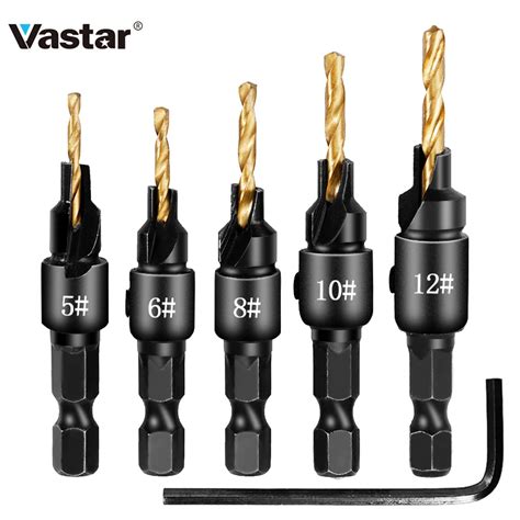 Aliexpress.com : Buy Vastar 5pcs HSS Drill 4241 Countersink Drill Bit ...