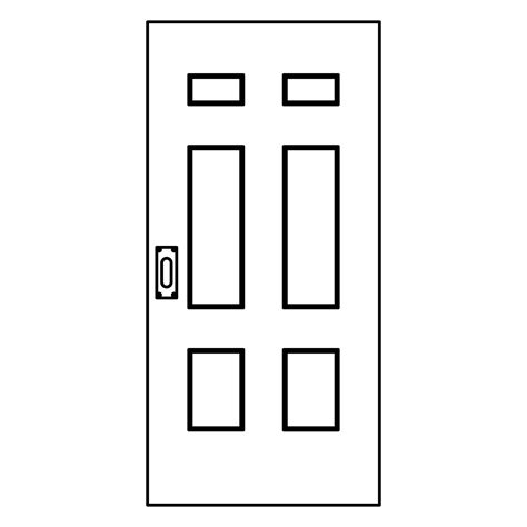 Door entrance vector illustration house outline. Doorway interior exit ...