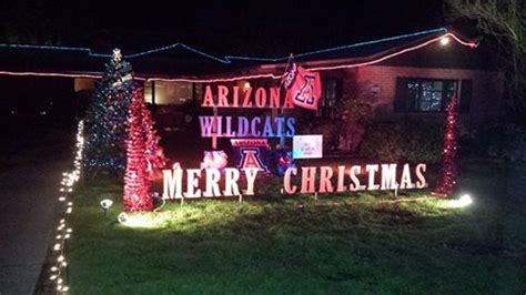 2014 Winterhaven Tucson, Arizona, University of Arizona Bear Down Christmas Light Display ...