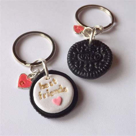 Personalized Oreo Keychains Best Friend Keychains BFF Gift