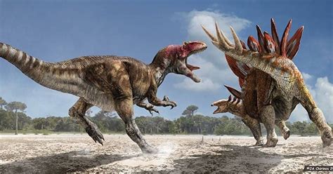 Allosaurus VS *Stegosaurus Artwork by Jaime Chirinos | Prehistoric animals, Dinosaur life ...