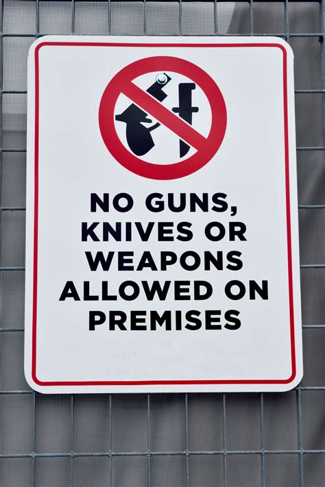 Weapons Warning Sign Free Stock Photo - Public Domain Pictures