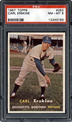 Auction Prices Realized Baseball Cards 1957 TOPPS Carl Erskine Summary