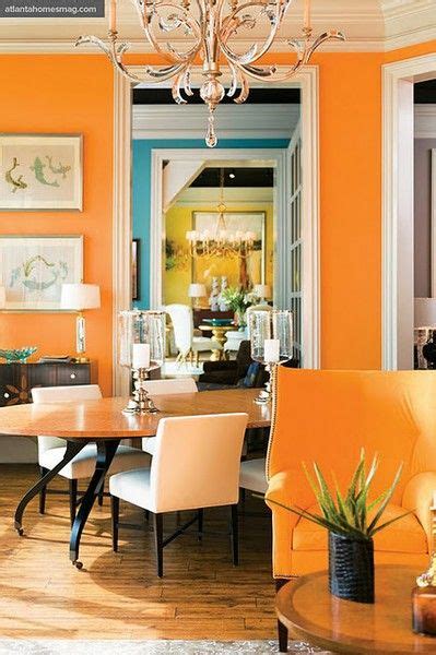 It takes large spaces to use bold colors Orange Dining Room, Orange ...